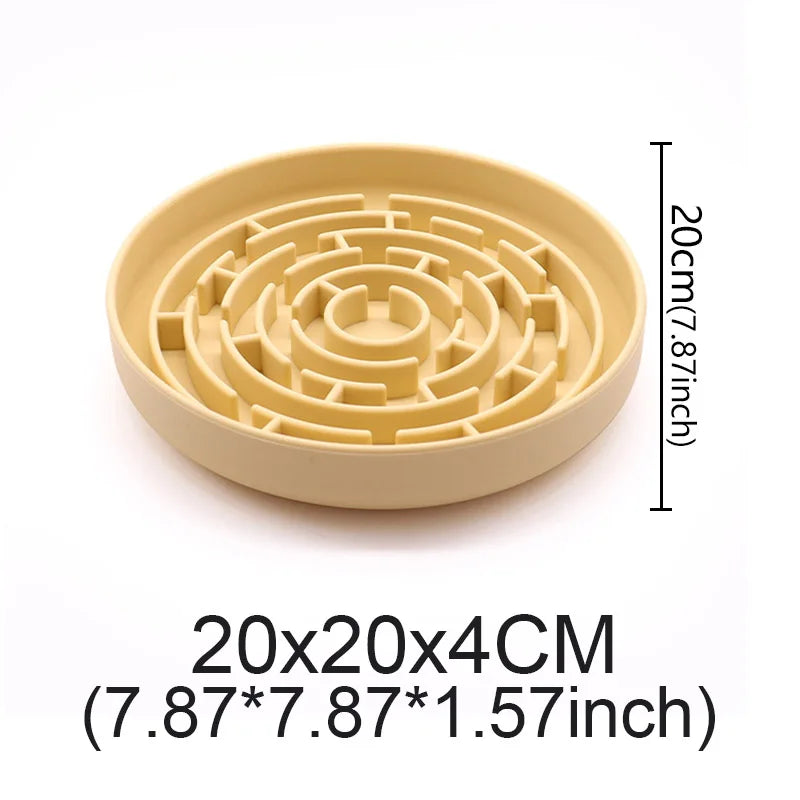 Pet Anti-Choking Feeder Dog Food Bowl Pet Supplies Feedingmat Feeding Bowls Mat for Non-Sliping Distracted Licking Plate Cutlery