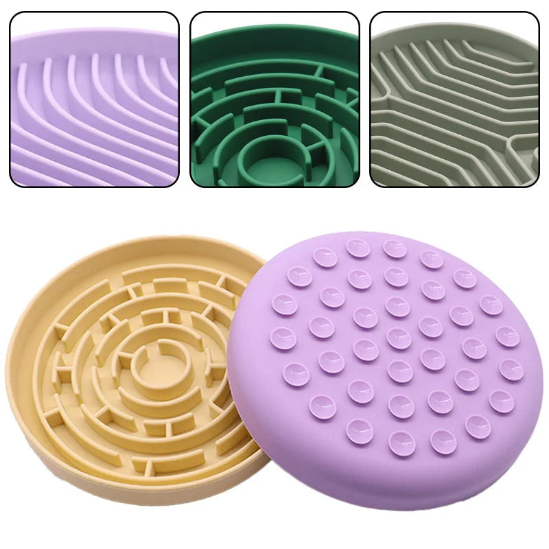 Pet Anti-Choking Feeder Dog Food Bowl Pet Supplies Feedingmat Feeding Bowls Mat for Non-Sliping Distracted Licking Plate Cutlery