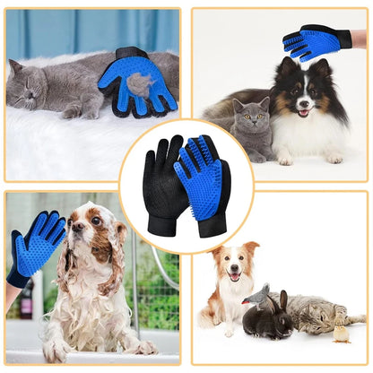 Pet Glove Cat Grooming Hair Deshedding Brush S Dog Comb for S Bath Cleaning Glove De-Shedding De-Matting Pet Grooming Products