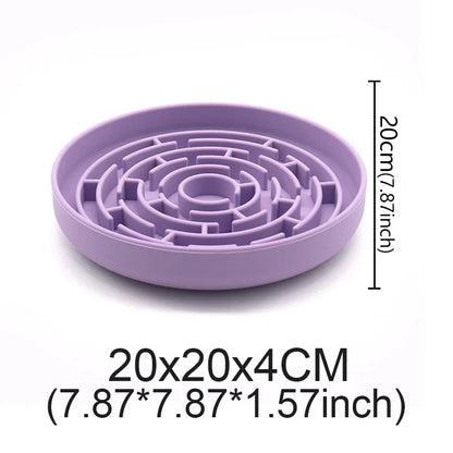 Pet Anti-Choking Feeder Dog Food Bowl Pet Supplies Feedingmat Feeding Bowls Mat for Non-Sliping Distracted Licking Plate Cutlery