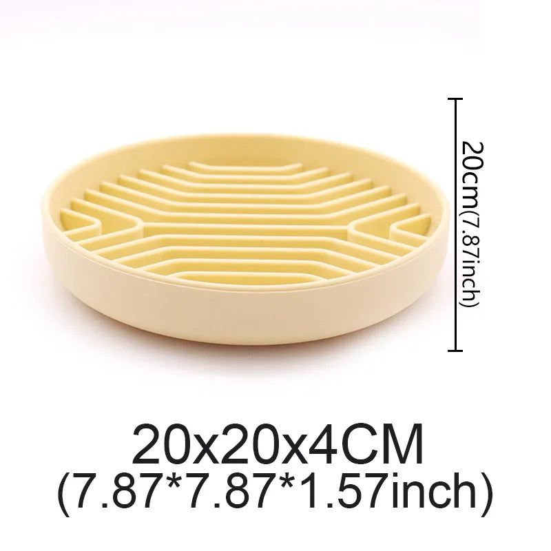 Pet Anti-Choking Feeder Dog Food Bowl Pet Supplies Feedingmat Feeding Bowls Mat for Non-Sliping Distracted Licking Plate Cutlery