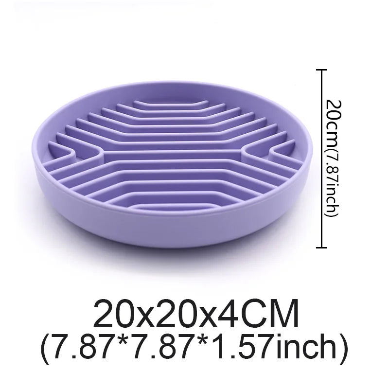 Pet Anti-Choking Feeder Dog Food Bowl Pet Supplies Feedingmat Feeding Bowls Mat for Non-Sliping Distracted Licking Plate Cutlery