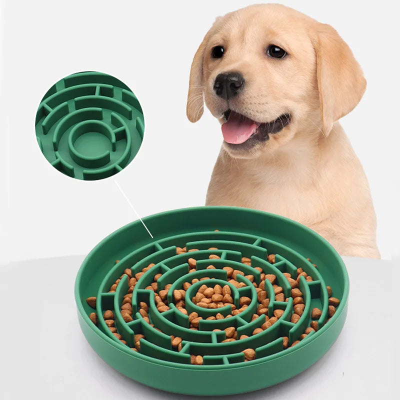 Pet Anti-Choking Feeder Dog Food Bowl Pet Supplies Feedingmat Feeding Bowls Mat for Non-Sliping Distracted Licking Plate Cutlery