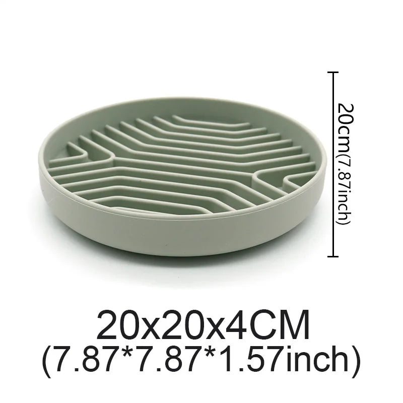 Pet Anti-Choking Feeder Dog Food Bowl Pet Supplies Feedingmat Feeding Bowls Mat for Non-Sliping Distracted Licking Plate Cutlery