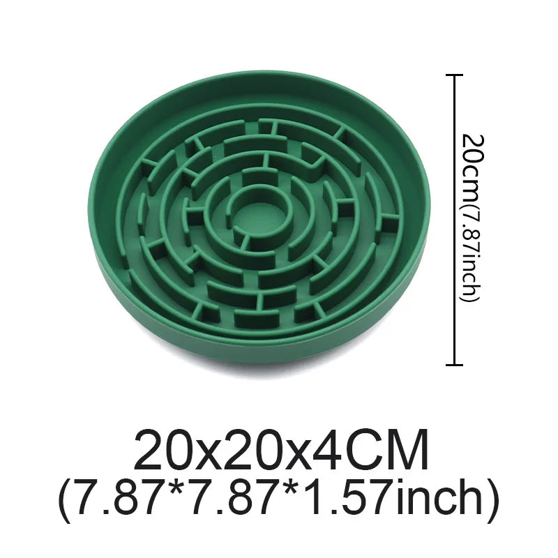 Pet Anti-Choking Feeder Dog Food Bowl Pet Supplies Feedingmat Feeding Bowls Mat for Non-Sliping Distracted Licking Plate Cutlery