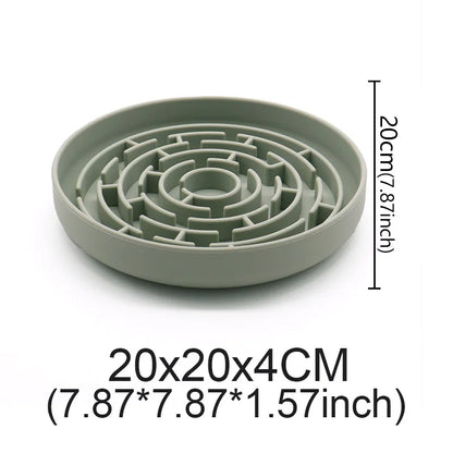 Pet Anti-Choking Feeder Dog Food Bowl Pet Supplies Feedingmat Feeding Bowls Mat for Non-Sliping Distracted Licking Plate Cutlery