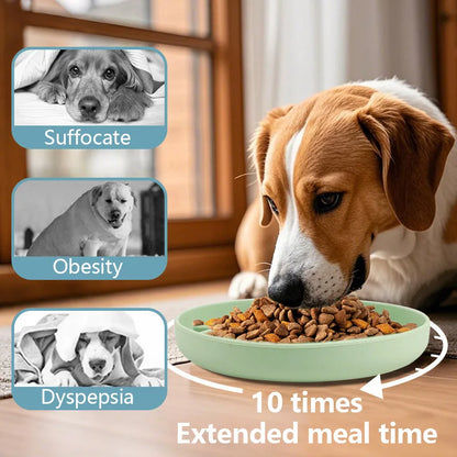 Pet Anti-Choking Feeder Dog Food Bowl Pet Supplies Feedingmat Feeding Bowls Mat for Non-Sliping Distracted Licking Plate Cutlery