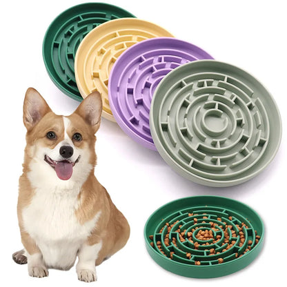 Pet Anti-Choking Feeder Dog Food Bowl Pet Supplies Feedingmat Feeding Bowls Mat for Non-Sliping Distracted Licking Plate Cutlery